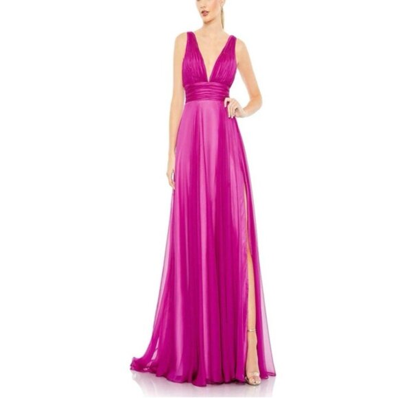 Mac Duggal 68134 Gown Evening Dress 10 Pink Formal Prom Wedding Cruise NEW - Picture 1 of 16